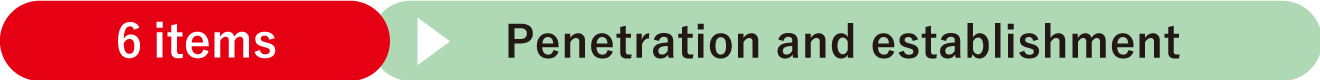 6 items Penetration and establishment